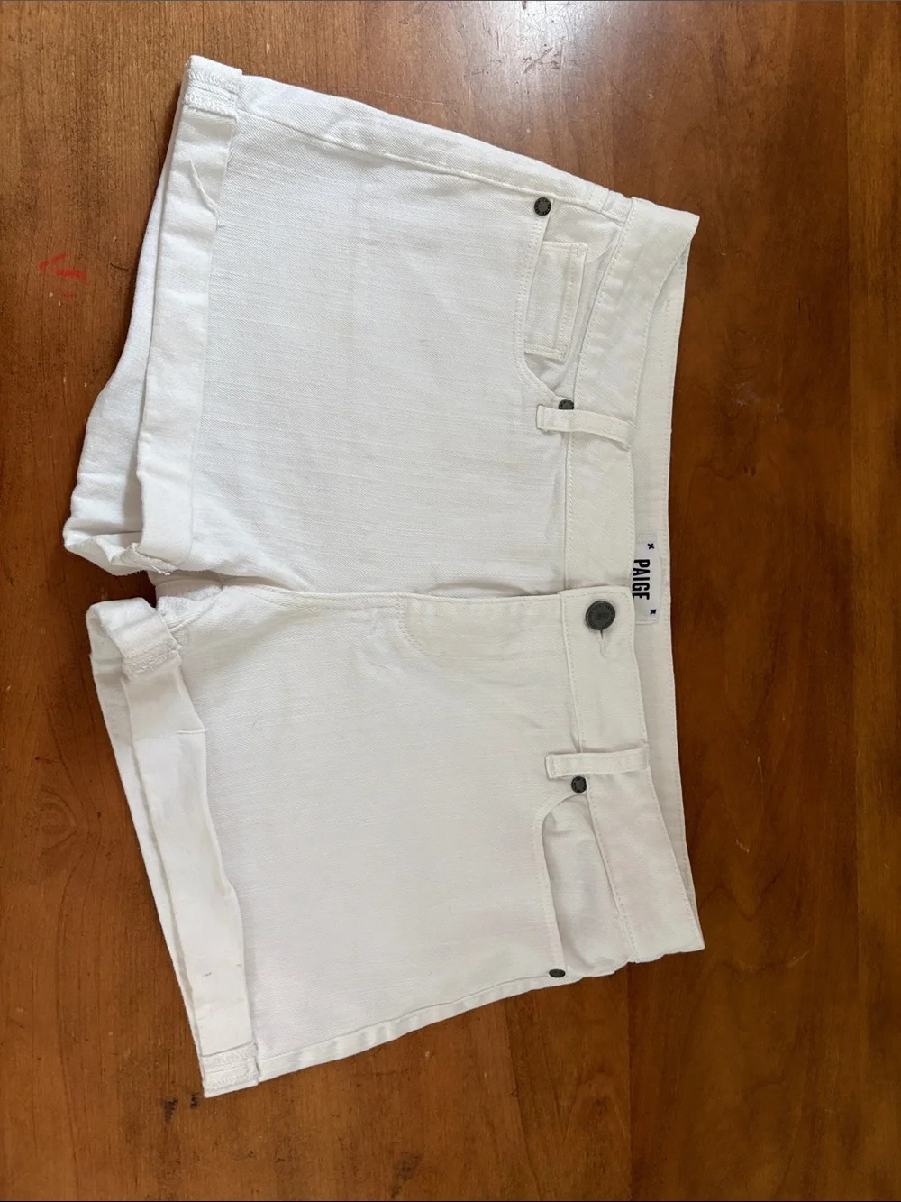 PAIGE White Women's Cuffed Denim Shorts Size 31